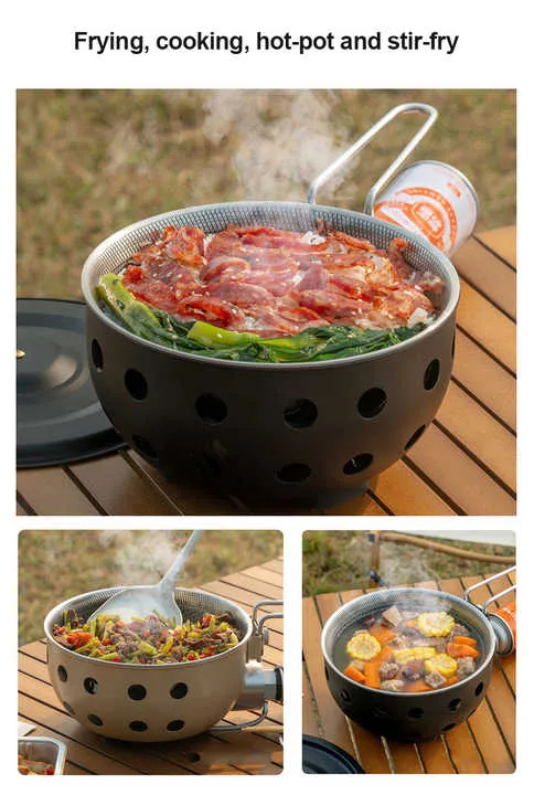 Camping Gas Stove with Non-stick Pan Windproof Portable Camping Picnic Butane Gas Stove for Outdoor Hiking Cooking موقد غاز للتخييم مع مقلاة غير لاصقة، مقاوم للرياح، موقد غاز البوتان محمول للتخييم والنزهات الخارجية والطهي