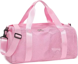 CAMTOP Duffle Bag for Travel Kid Small Overnight Weekender Sleepover Mesh bag Carry On Dance Sport Bag with Shoe & Wet Compartment for Swim Beach Camp Travel