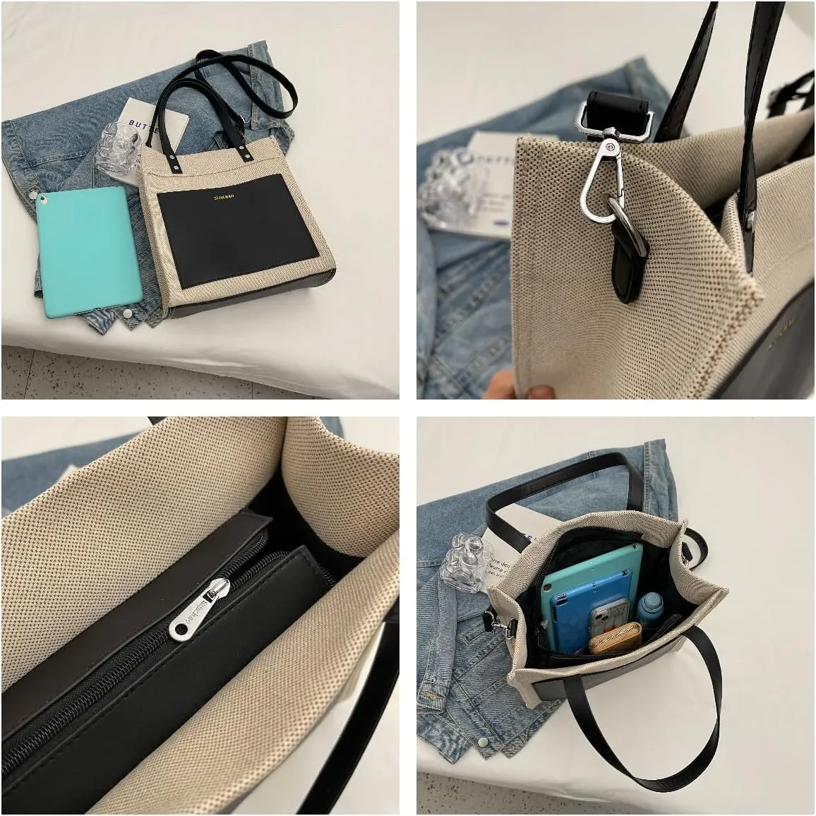 Canvas Handbag Large Crossbody Bags Satchel Work Handbags Purse Designer Tote Bags for Women