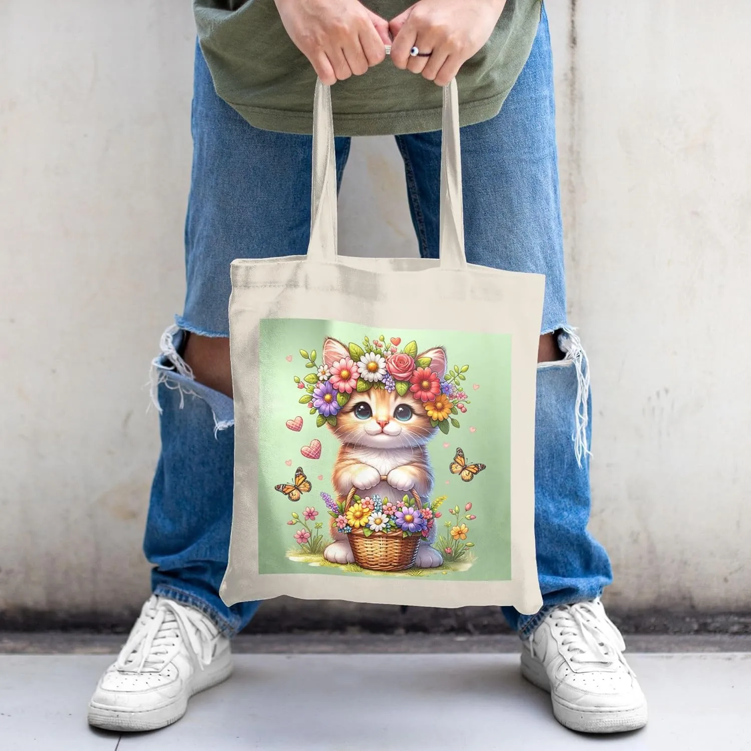 Canvas Tote Bag for Women Weekender Travel Bags Reusable Grocery Bags with Handles Aesthetic Shoulder Tote