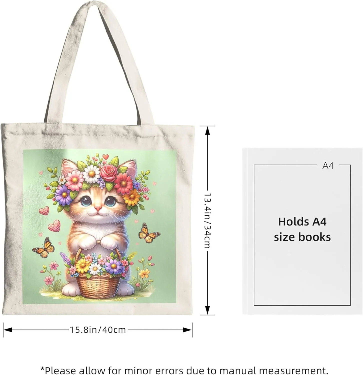 Canvas Tote Bag for Women Weekender Travel Bags Reusable Grocery Bags with Handles Aesthetic Shoulder Tote