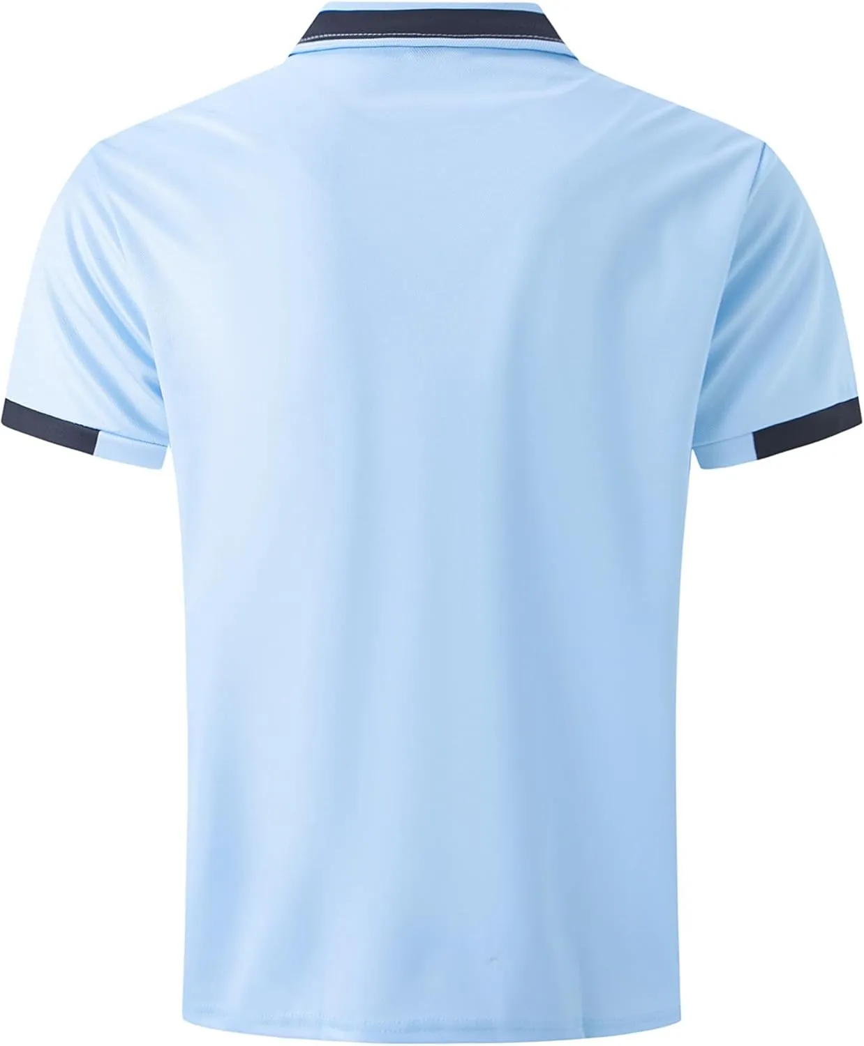 Casual Polo Shirts for Men Short Sleeve Work Business Tees Fashion Golf Slim Fit Lapel T-Shirts Classic Basic Tops