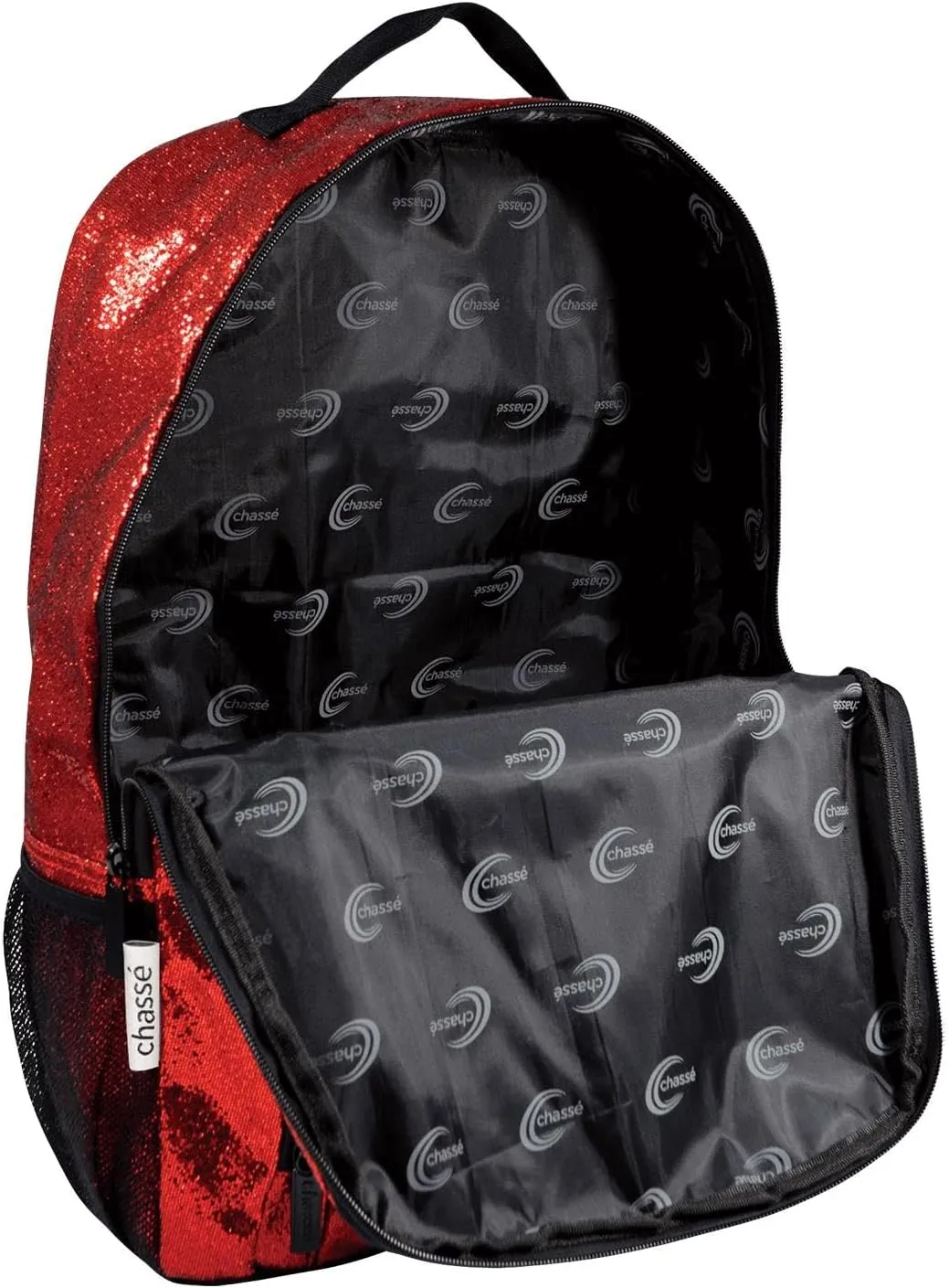 chass Girls Glitter Cheerleading Backpack (Black)