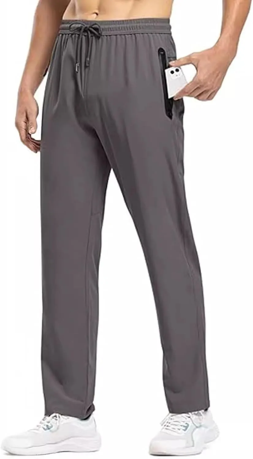Chinos Slim Fit Men's Pants with Deep Pockets Loose Fit Casual Jogging Trousers for Running Workout