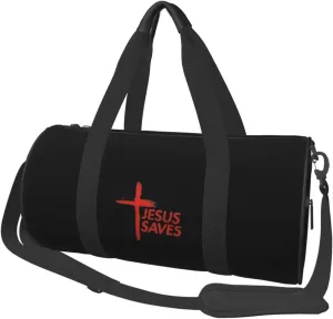 Christian Cross On The Field Convertible Garment Bag with Shoulder Strap, Carry on Garment Duffel Bag for Men Women - Rolling Foldable for Travel Luggage Bags (Black)