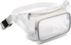 Clear Purses for Women - Stadium Approved Fanny Packs, Belt Bags, Crossbody Bags (White)