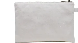 Cosmetic Bag plus wrist Multipurpose Makeup Bag with Zipper Cotton Canvas Bag Travel Bag Pencil Bag (Beige-basic, S)