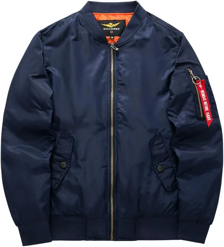 Cresay Men's Sportswear Bomber Jackets Blouson Coats Thick Outwear