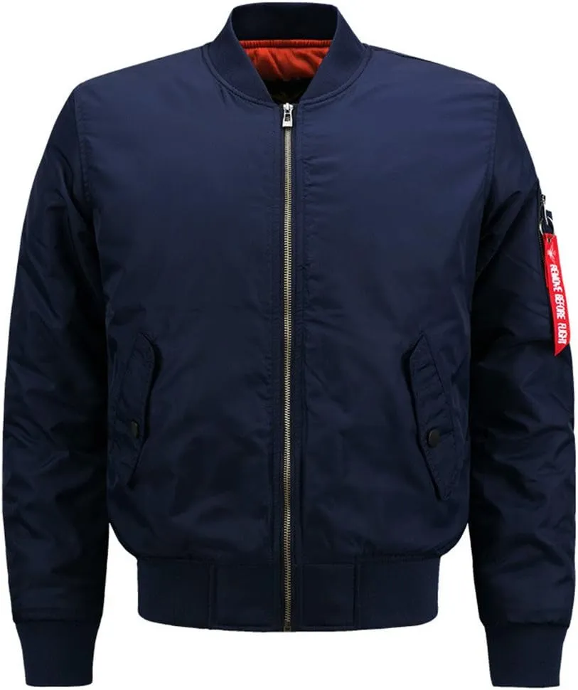Cresay Men's Sportswear Bomber Jackets Blouson Coats Thick Outwear