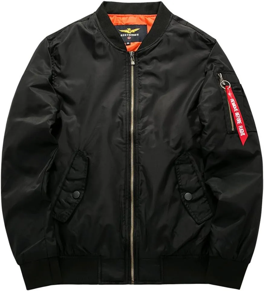 Cresay Men's Sportswear Bomber Jackets Blouson Coats Thick Outwear