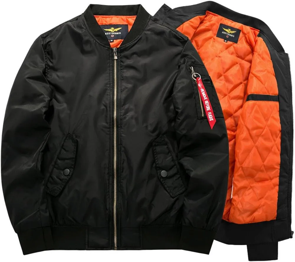 Cresay Men's Sportswear Bomber Jackets Blouson Coats Thick Outwear