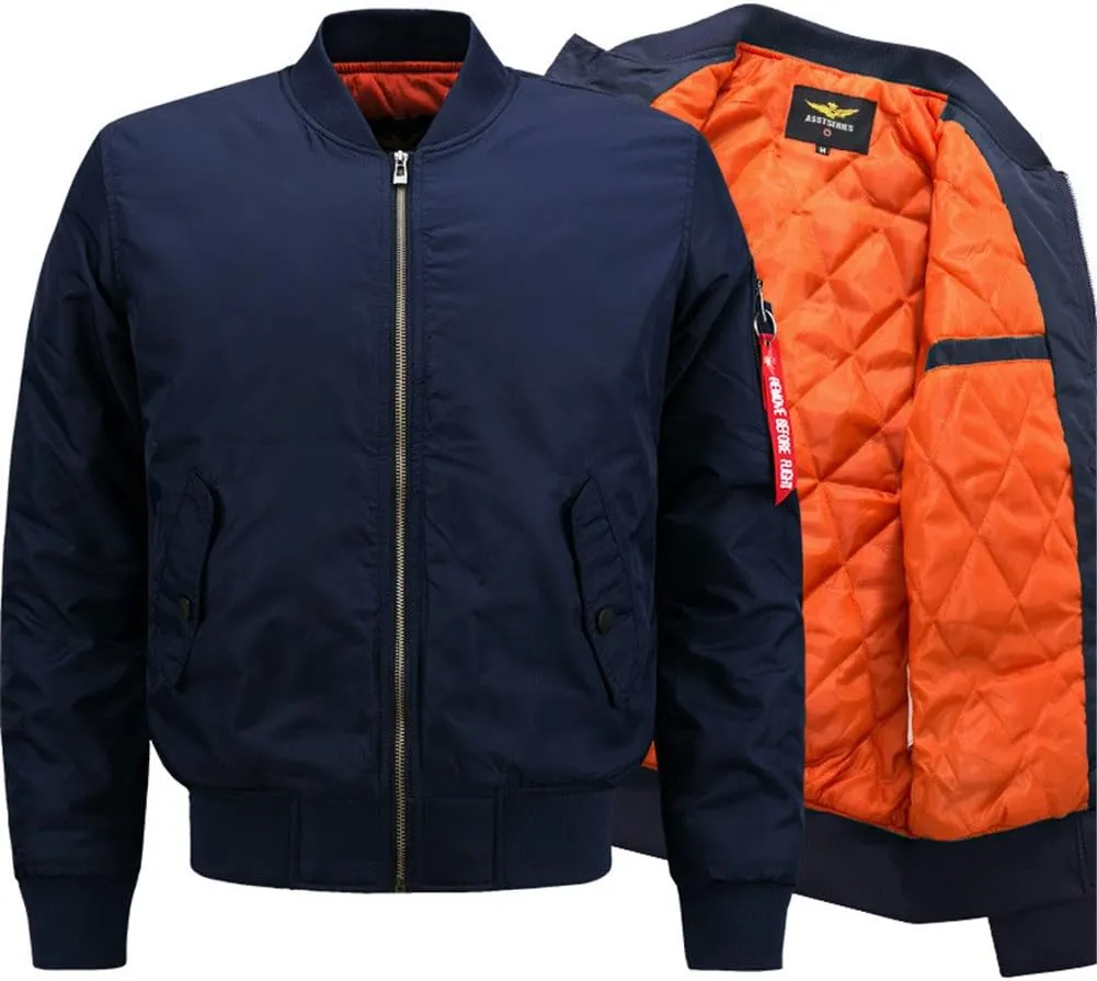 Cresay Men's Sportswear Bomber Jackets Blouson Coats Thick Outwear