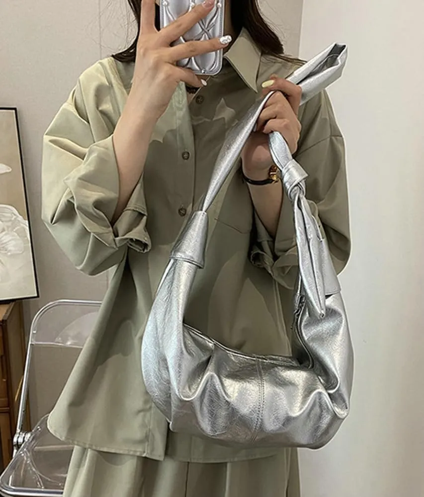 Crescent Hobo Bags for Women Vegan Leather Shoulder Bag Purse Trendy Dumplingg Bag Slouchy Crossbody Bags
