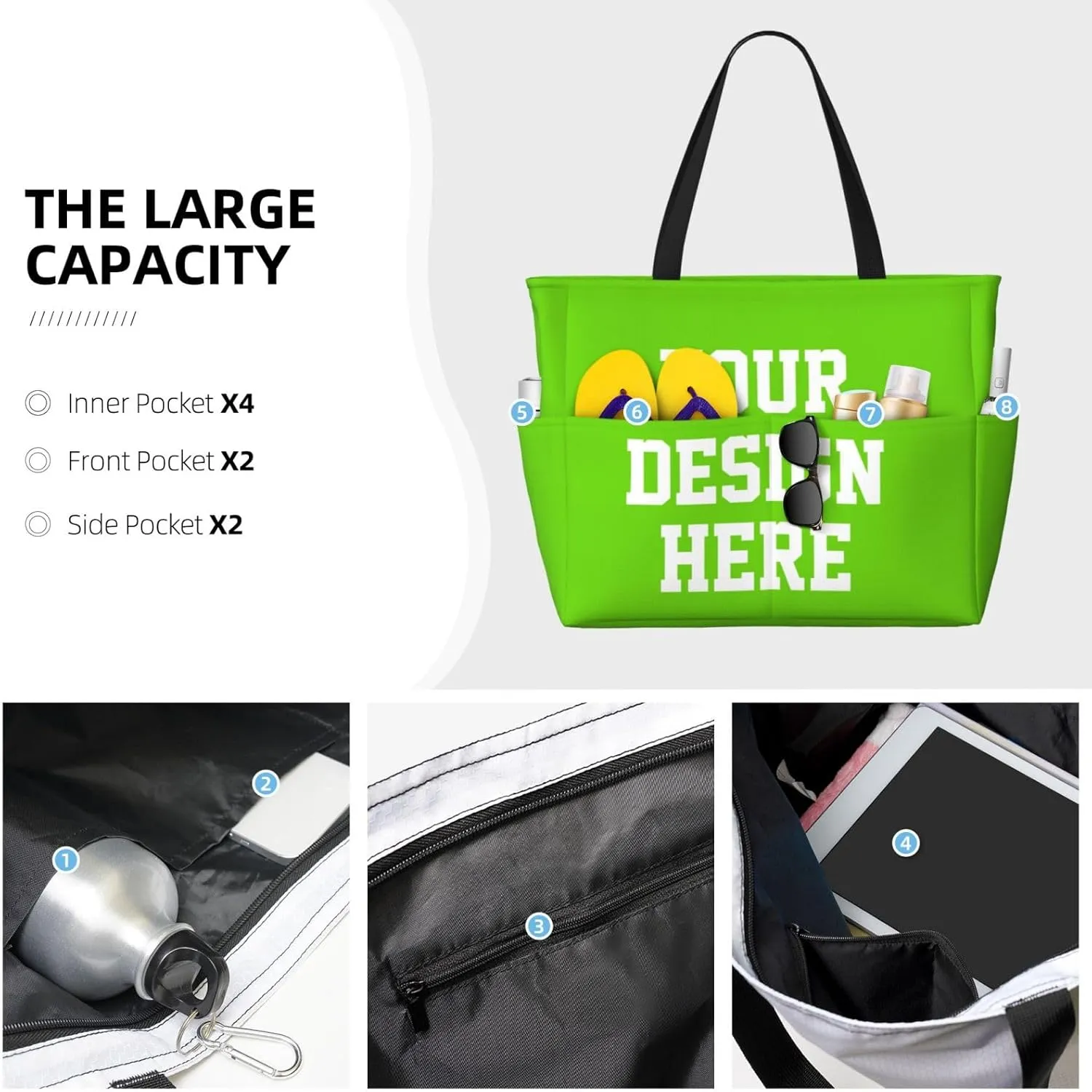Custom Tote Bags For Women Add Your Picture Logo Text Custom Bags With Logo