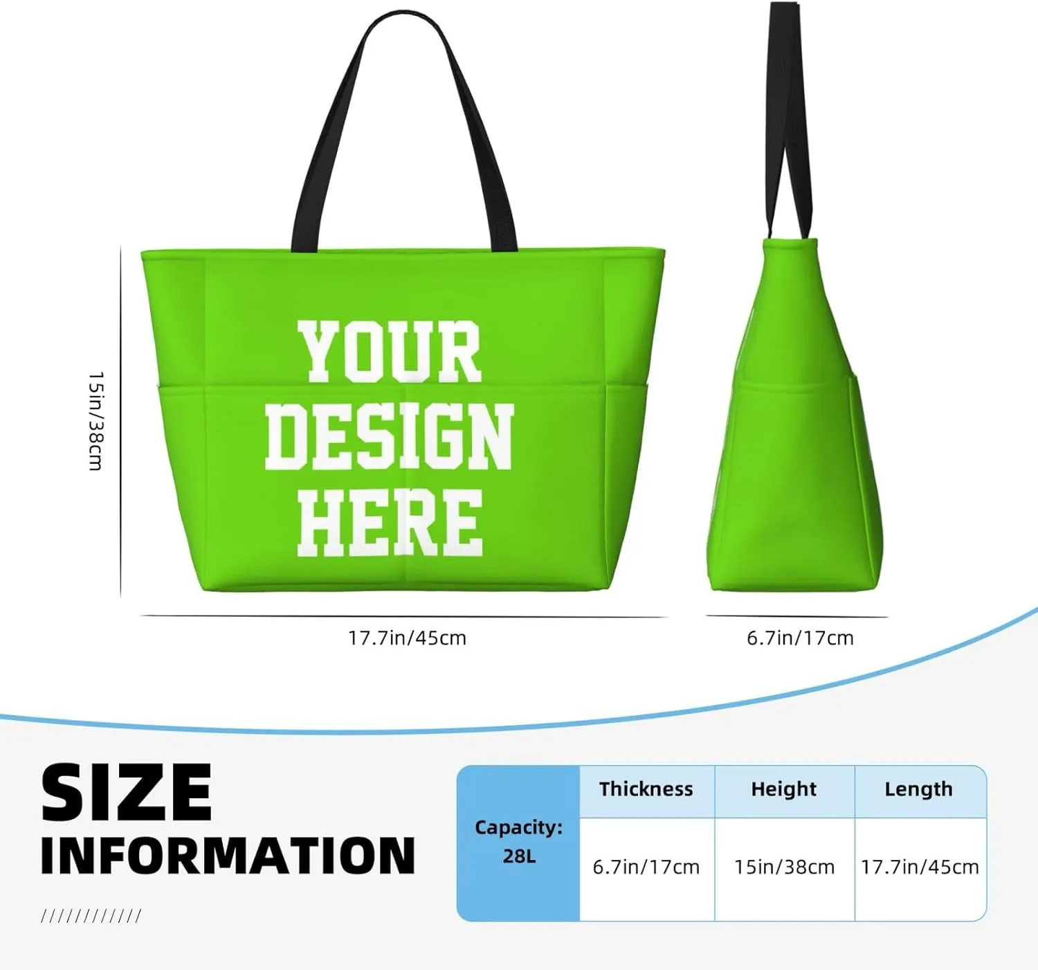 Custom Tote Bags For Women Add Your Picture Logo Text Custom Bags With Logo