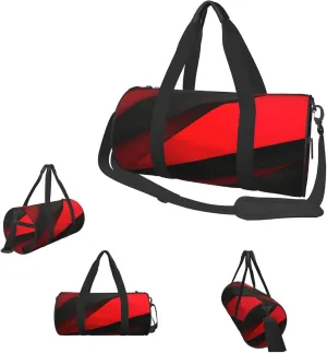 Duffle Bags Red Black Gym Bag for Men Women Waterproof Travel Duffle Bags Convertible Carry on Garment Bag for Travel Sports