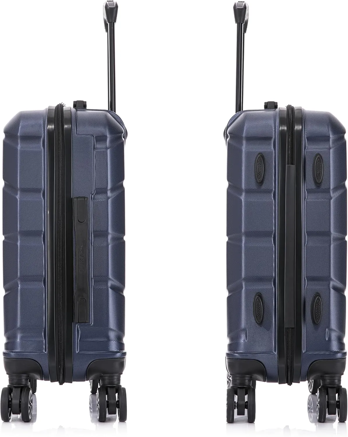 DUKAP SENSE Hardside Luggage with Spinner Wheels | 20 in Durable Lightweight Carry on Suitcase for Travel | Zipper Clouser Suit Case with Gel Handles and Trolley | Blue