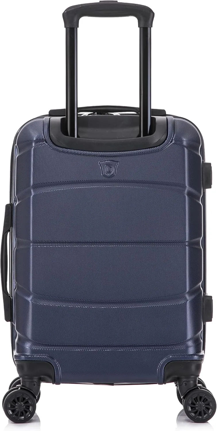 DUKAP SENSE Hardside Luggage with Spinner Wheels | 20 in Durable Lightweight Carry on Suitcase for Travel | Zipper Clouser Suit Case with Gel Handles and Trolley | Blue