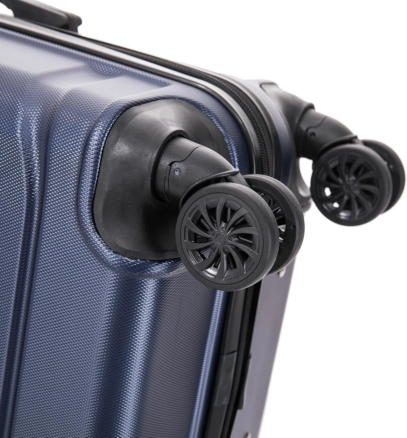 DUKAP SENSE Hardside Luggage with Spinner Wheels | 24 in Durable Lightweight Medium Checked Suitcase for Travel | Zipper Clouser Suit Case with Gel Handles and Trolley | Blue