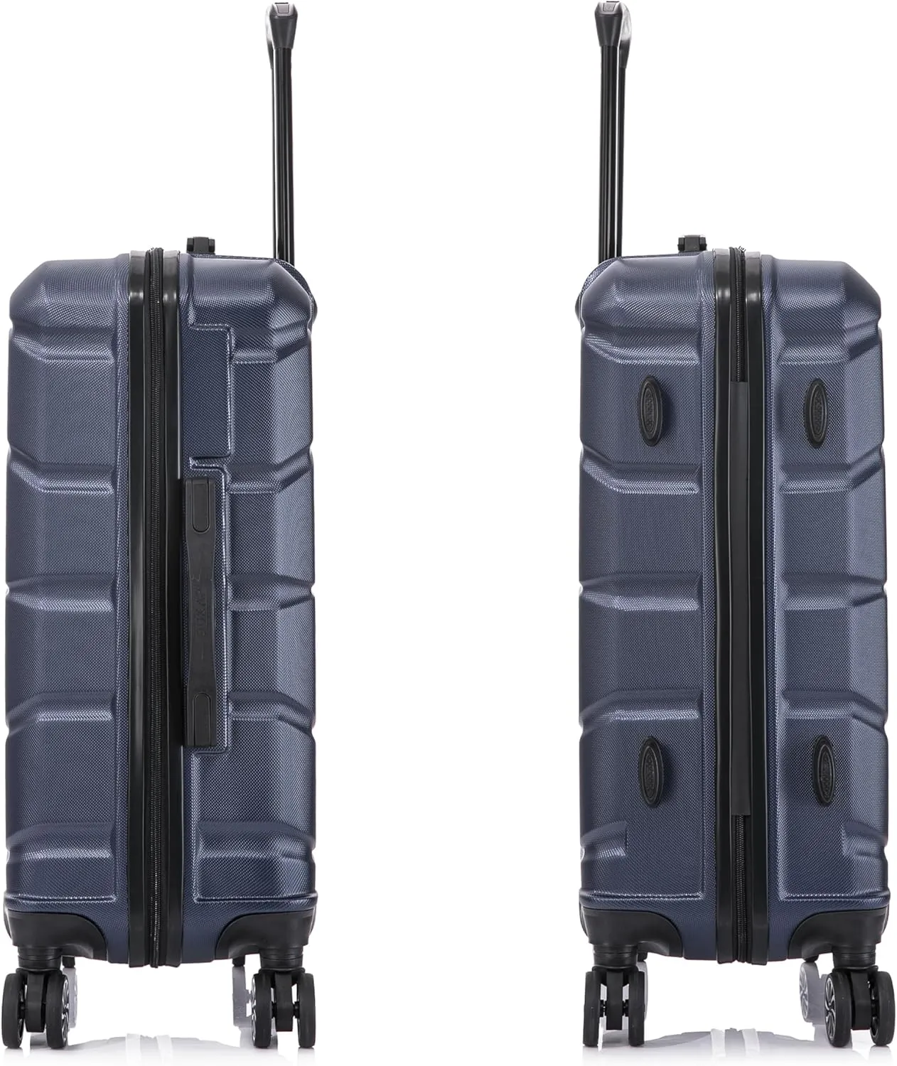 DUKAP SENSE Hardside Luggage with Spinner Wheels | 24 in Durable Lightweight Medium Checked Suitcase for Travel | Zipper Clouser Suit Case with Gel Handles and Trolley | Blue