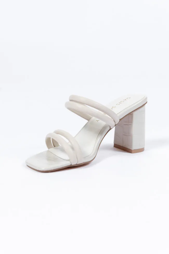 Elaine Beige Strap Heels SALE