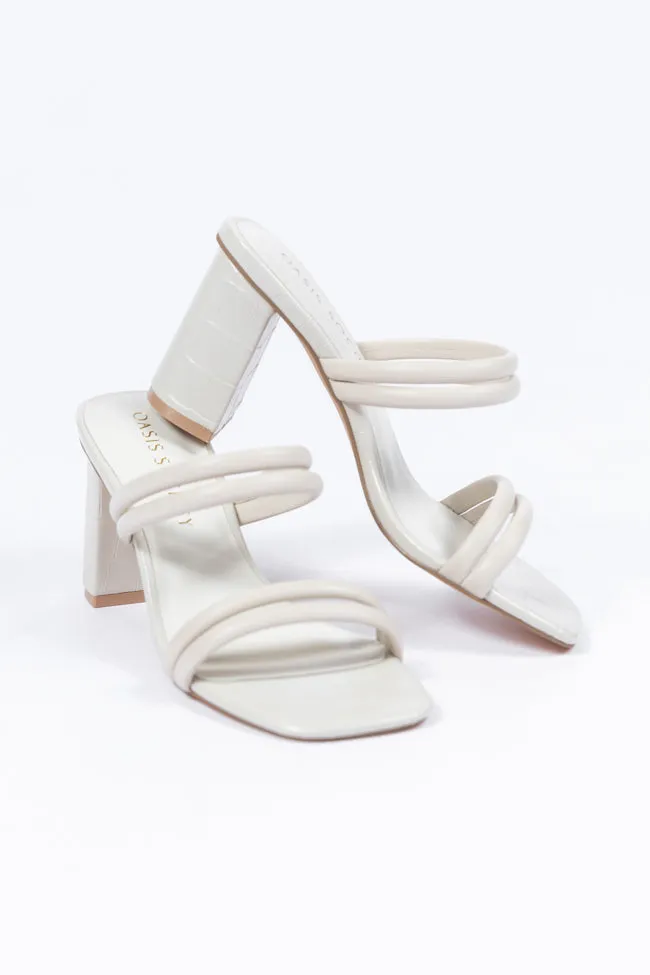 Elaine Beige Strap Heels SALE