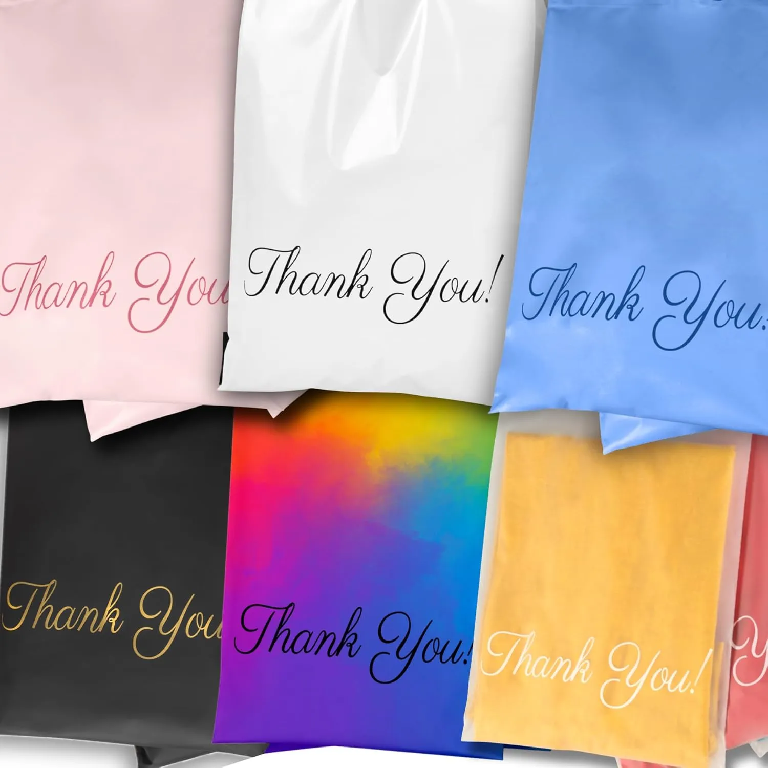 Frosted T Shirt Bags 10x13, 100 Shipping Bags for Clothes, Thank You Bags, Package Bags, Bags for Small Business, Shipping Bags with Handle