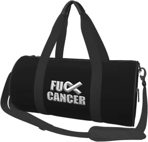 Fuck Cancer Convertible Garment Bag with Shoulder Strap, Carry on Garment Duffel Bag for Men Women - Rolling Foldable for Travel Luggage Bags (Black)