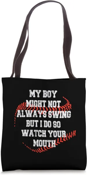 Funny Baseball Fan Humor Mother's Day Baseball dad mom Tote Bag