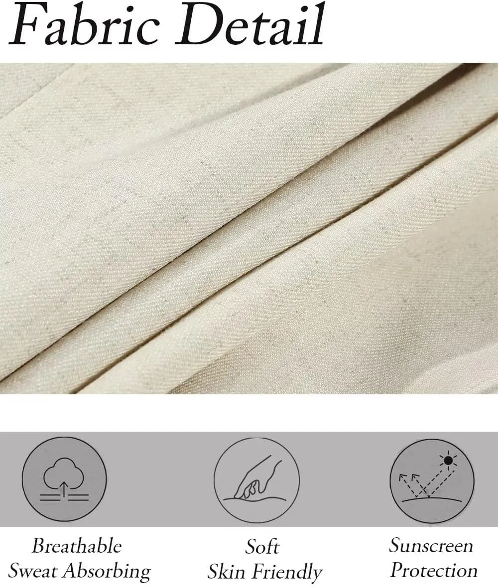 Fxzpiodi Linen Suits Men Slim Fit 2 Piece Mens Linen Suit Casual Blazer Jackets Pants Set Summer Beach Wedding Outfit