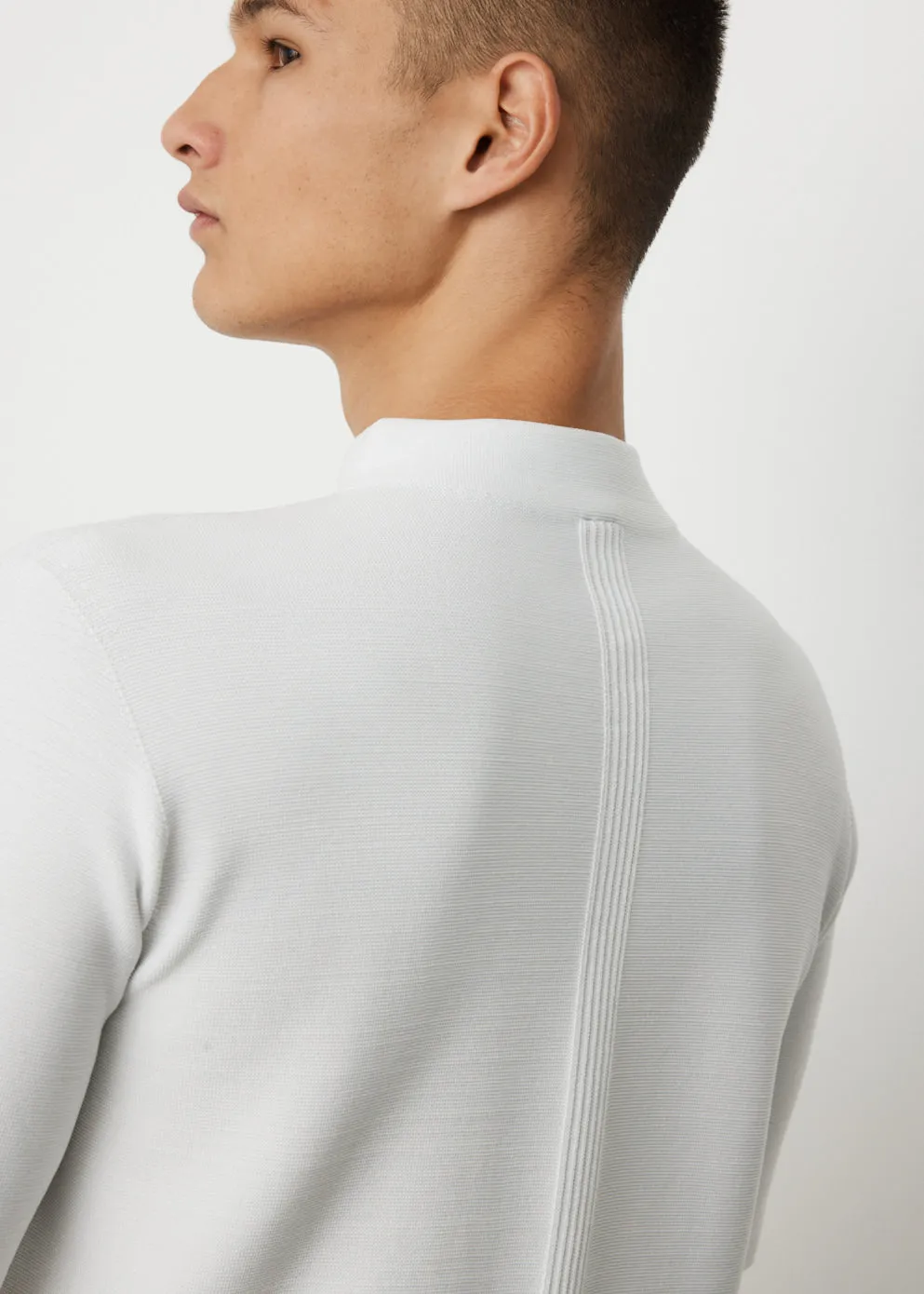 Garter Mock Neck T-Shirt