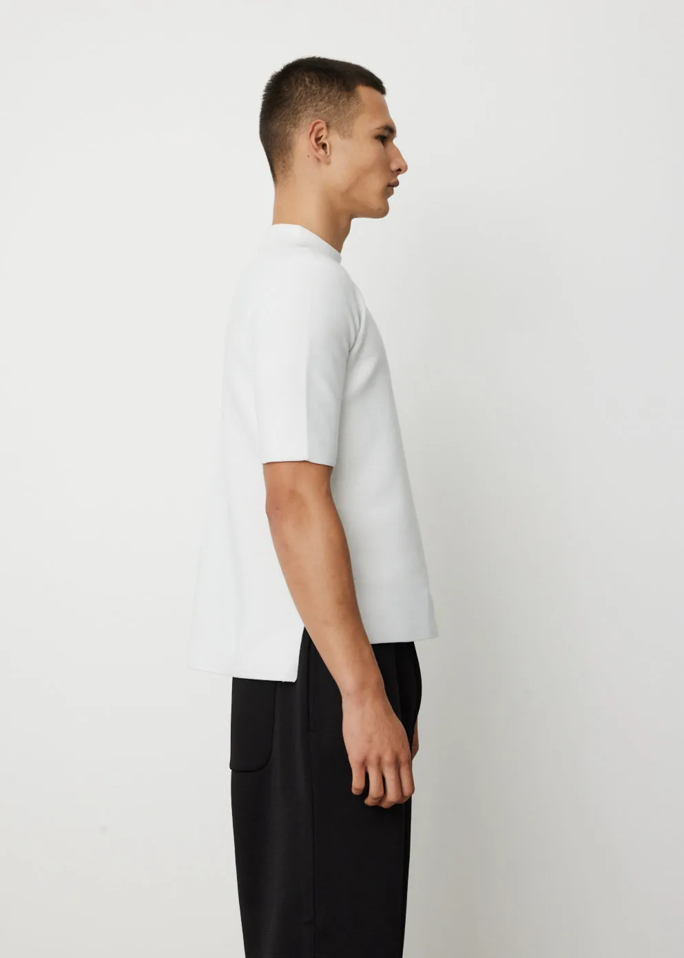 Garter Mock Neck T-Shirt