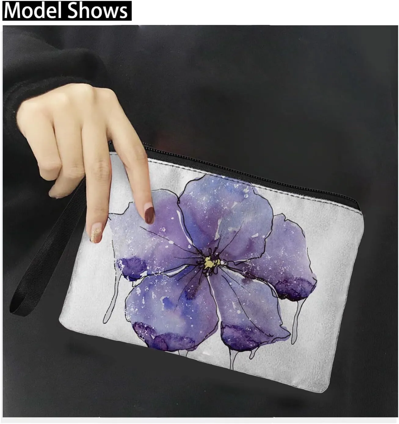 GIFTPUZZ Cute Coin Purse for Women Microfiber Fleece Portable Wristlet Pouch Change Cards Holder Zip Wallet