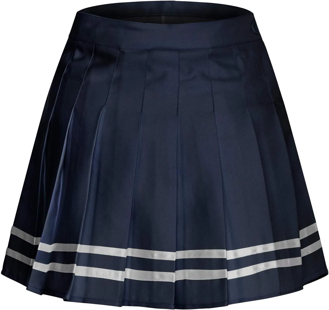 Girls Women High Waisted Pleated Skirt Plain Plaid A-line Mini Skirt Skater Tennis School Uniform Skirts Lining Shorts