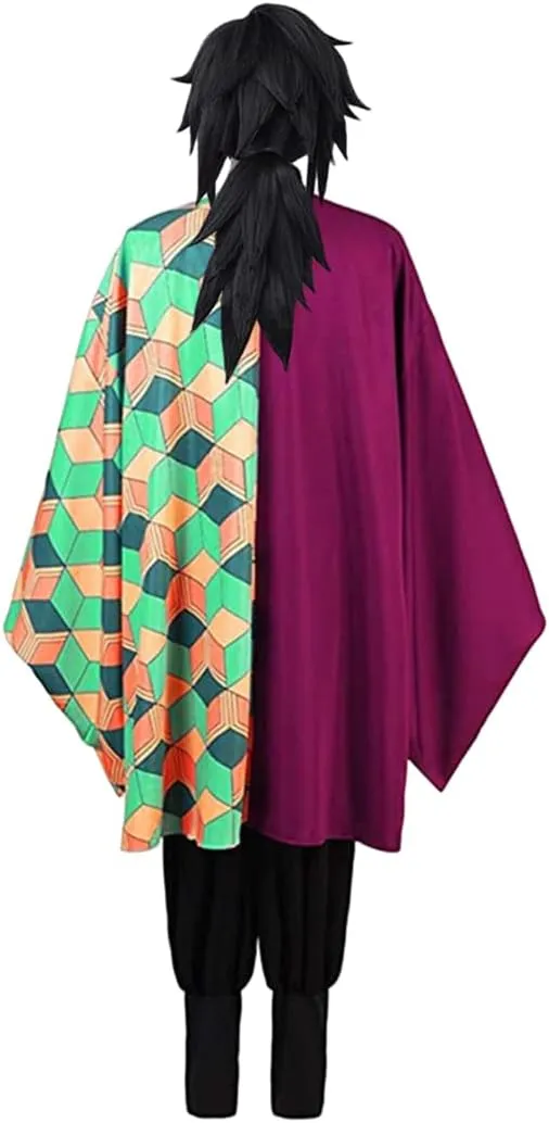 Giyuu Cosplay Costume Adult Anime Costume Halloween Cloak Kimono Outfit With For Wig