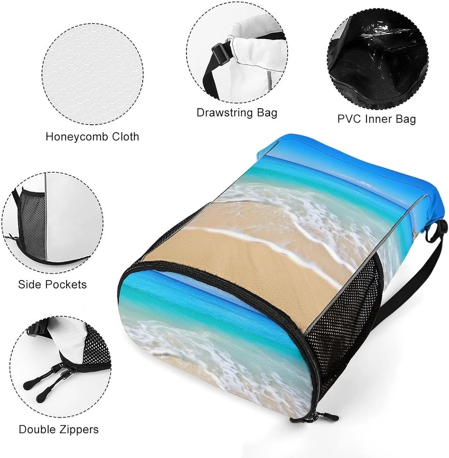 Gym Bag for Women Men Beach And SeaTravel Duffel Bag Large Capacity Sports Drawstring Backpack