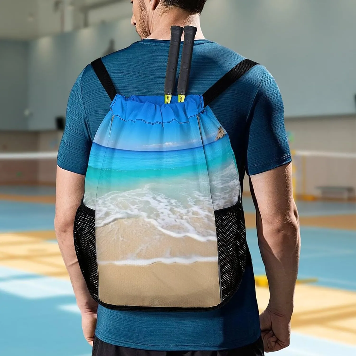 Gym Bag for Women Men Beach And SeaTravel Duffel Bag Large Capacity Sports Drawstring Backpack