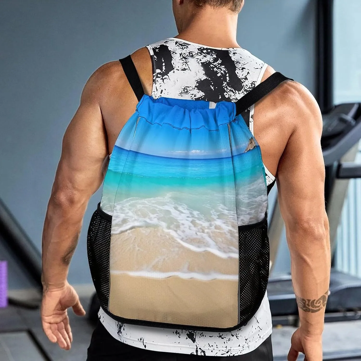 Gym Bag for Women Men Beach And SeaTravel Duffel Bag Large Capacity Sports Drawstring Backpack