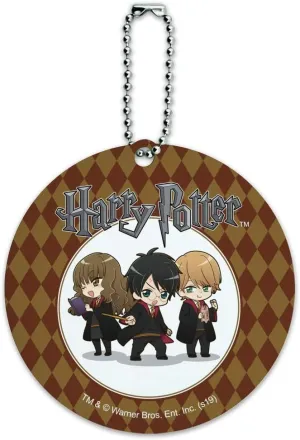Harry Potter Anime Characters Round Luggage ID Tag Card Suitcase Carry-On