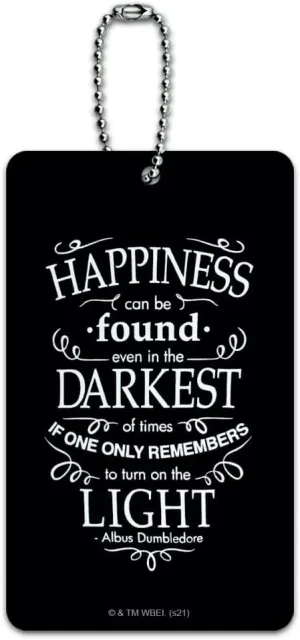 Harry Potter Happiness Quote Luggage Card Suitcase Carry-On ID Tag