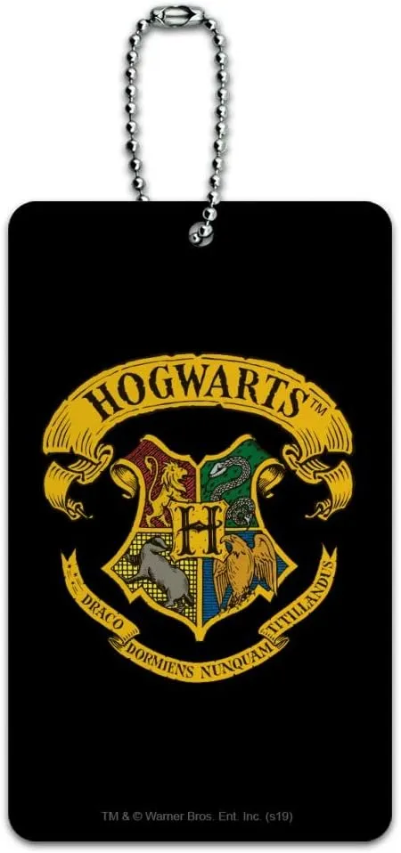 Harry Potter Ilustrated Hogwart's Crest Luggage Card Suitcase Carry-On ID Tag