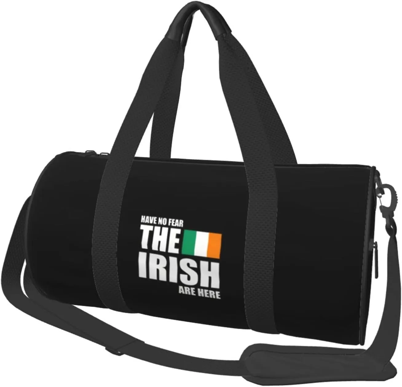 Have No Fear The Irish are Here Convertible Garment Bag with Shoulder Strap, Carry on Garment Duffel Bag for Men Women - Rolling Foldable for Travel Luggage Bags (Black)