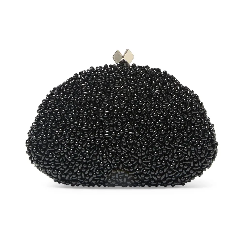 Hera Clutch in Black Beads