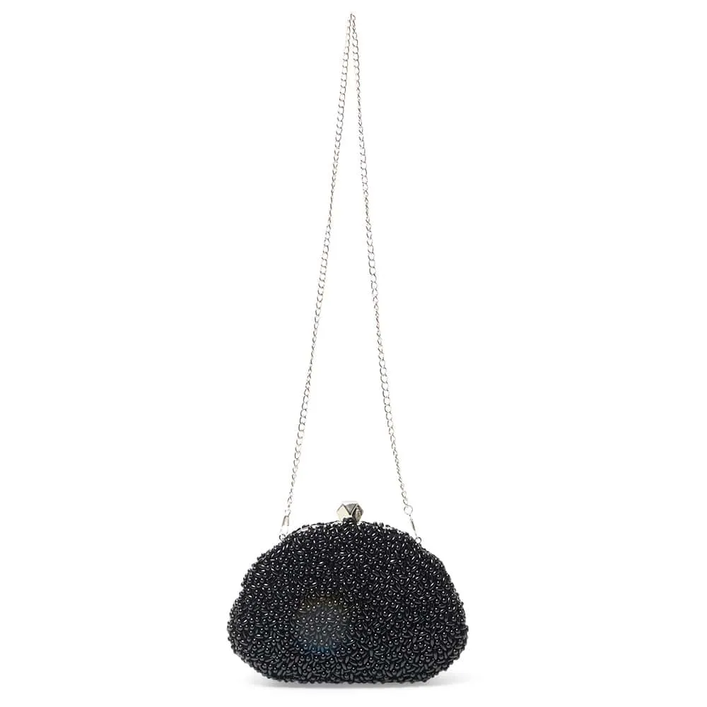 Hera Clutch in Black Beads