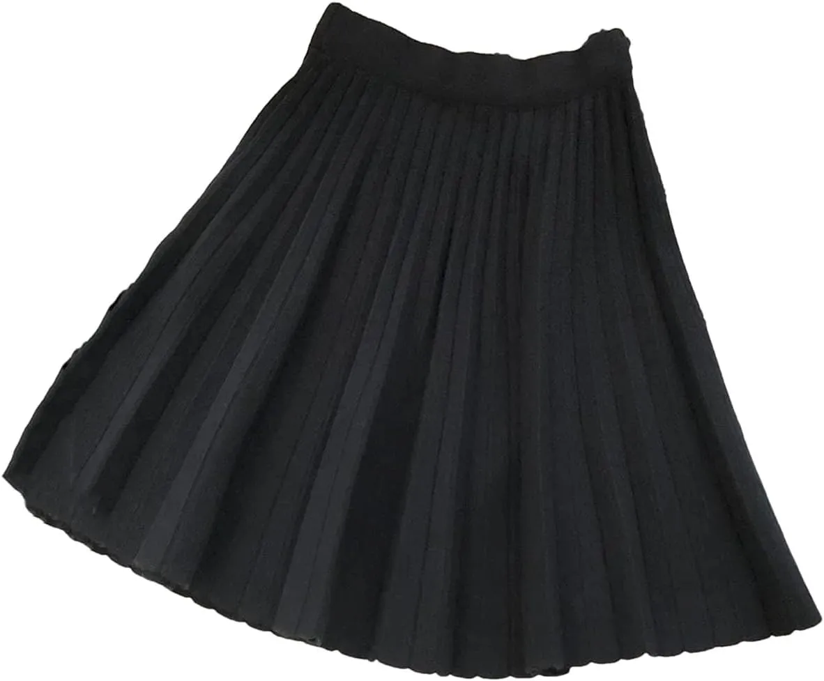 Hgvcfcv Women Pleated Skirts High-Waisted Solid Knit Mini Dress Slim Fit Wool Knit Skirts
