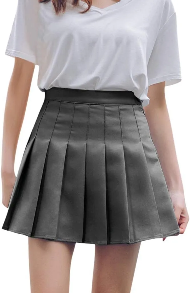 High Waisted Skirts for Women Fashion Pleated Summer Tummy Control A-Line Casual Midi Skirts Girls Trendy Clothes