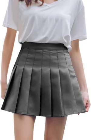 High Waisted Skirts for Women Fashion Pleated Summer Tummy Control A-Line Casual Midi Skirts Girls Trendy Clothes