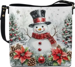 HUGS IDEA Leather Bucket Handbag Shoulder Bags Tote Handle Bags Bobo Cross-body Purse