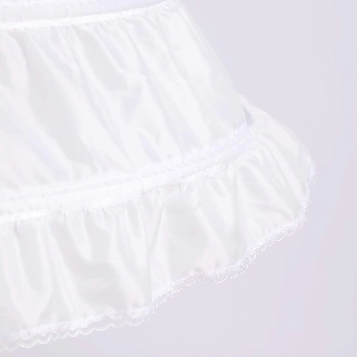 IBTOM CASTLE Kids Crinoline Petticoat with 3 Hoops,Full Length Flower Girl Underskirt Slips Tutu Fluffy Skirts Gowns