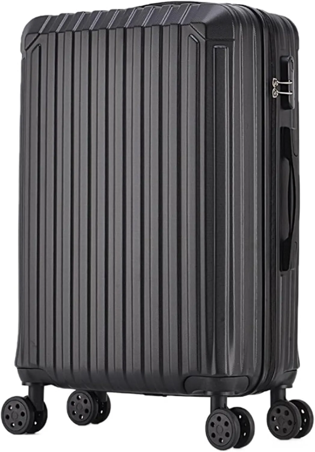 IRYZE Lightweight Suitcase Suitcase With Spinner Wheels Hardshell Lightweight Rolling Suitcases For Business Travel Carry on Luggage (Color : Black, Size : 24in)